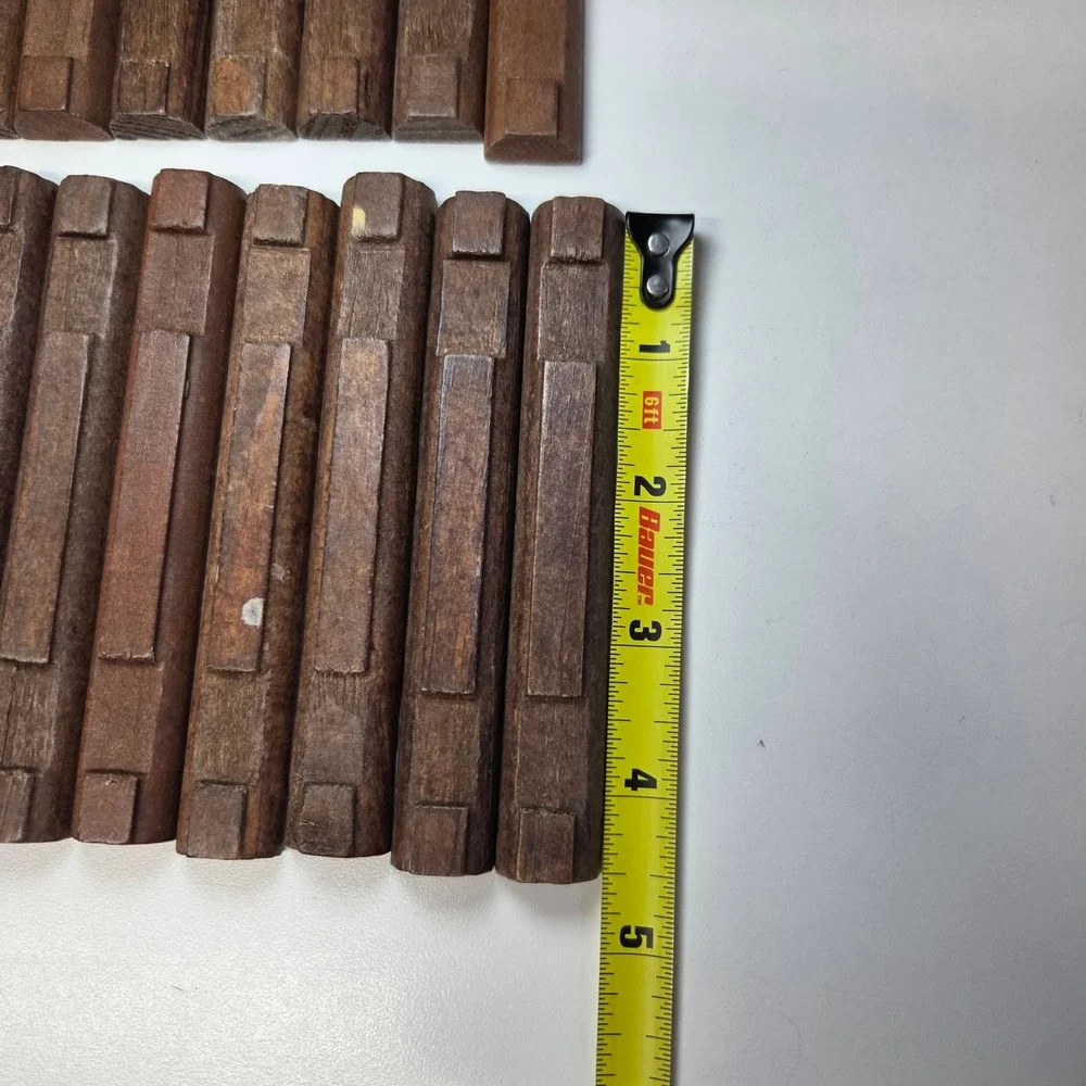 Lincoln Logs Vintage Wood Small Flat Slats Brown Replacement Pieces Lot of 15